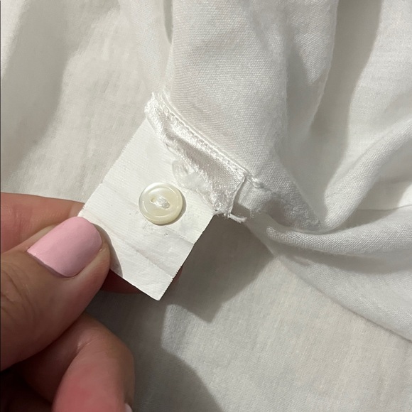 Nili Lotan White Blouse with Embroidered Details Size Small - Picture 9 of 9